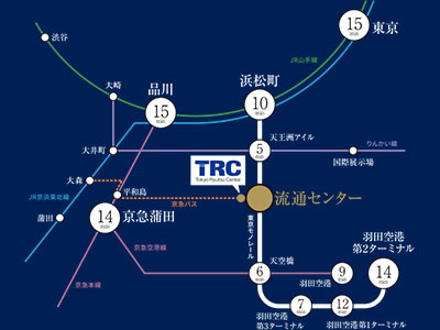 TRCまでのアクセスイメージ